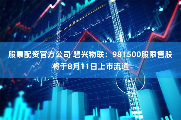 股票配资官方公司 碧兴物联：981500股限售股将于8月11日上市流通